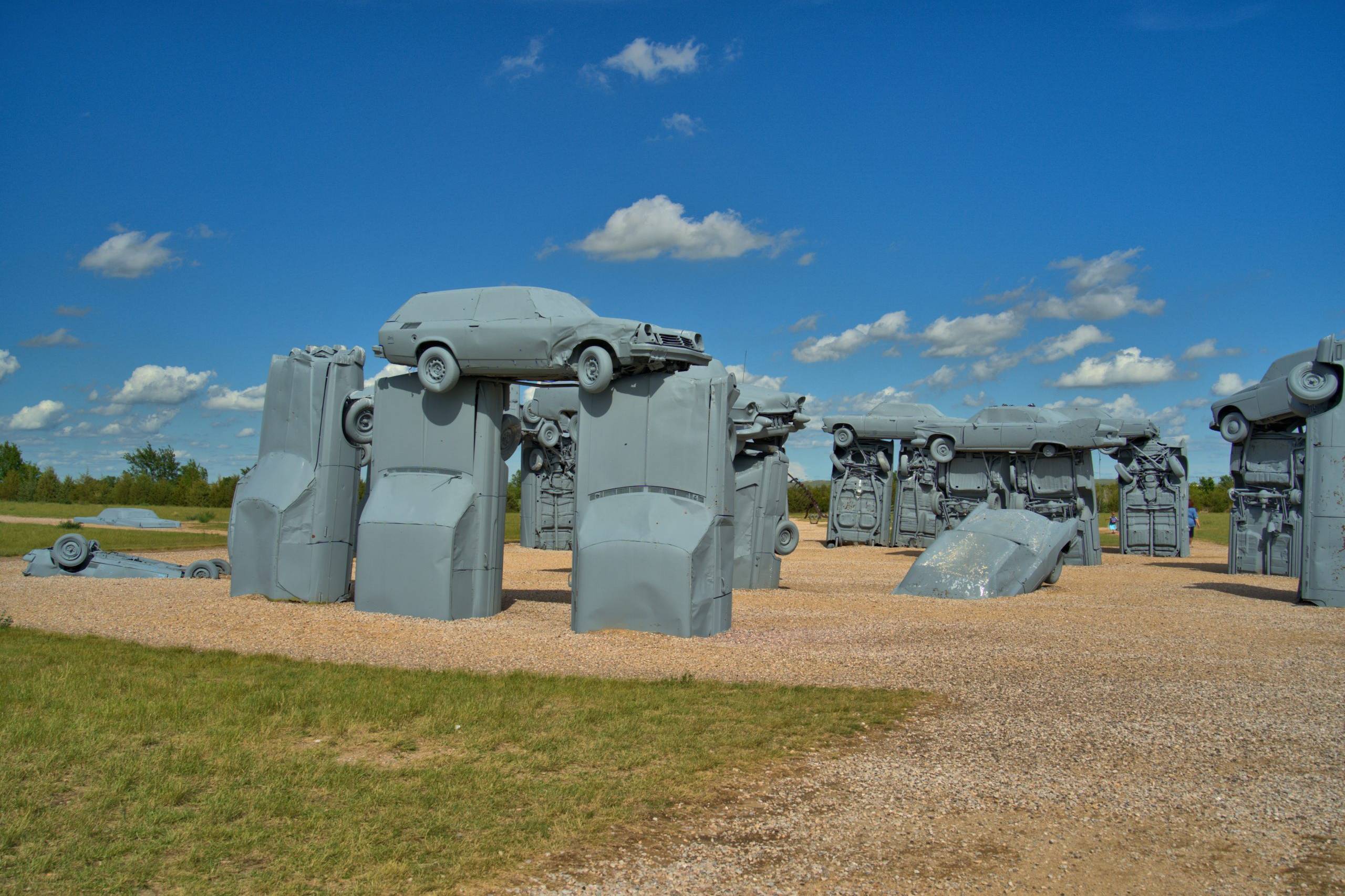Carhenge sculpture near Alliance Nebraska, one of America's most iconic roadside attractions
